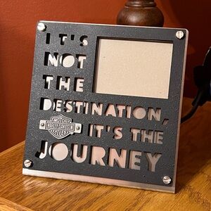 Harley-Davidson® Photo Frame Laser Cut Tin Journey Quote